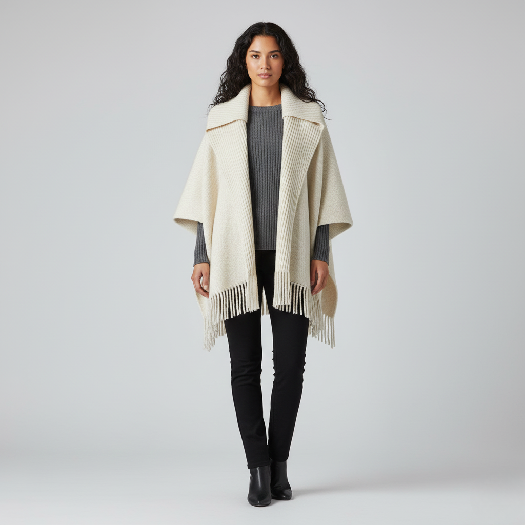 Poncho in Maglia da Donna