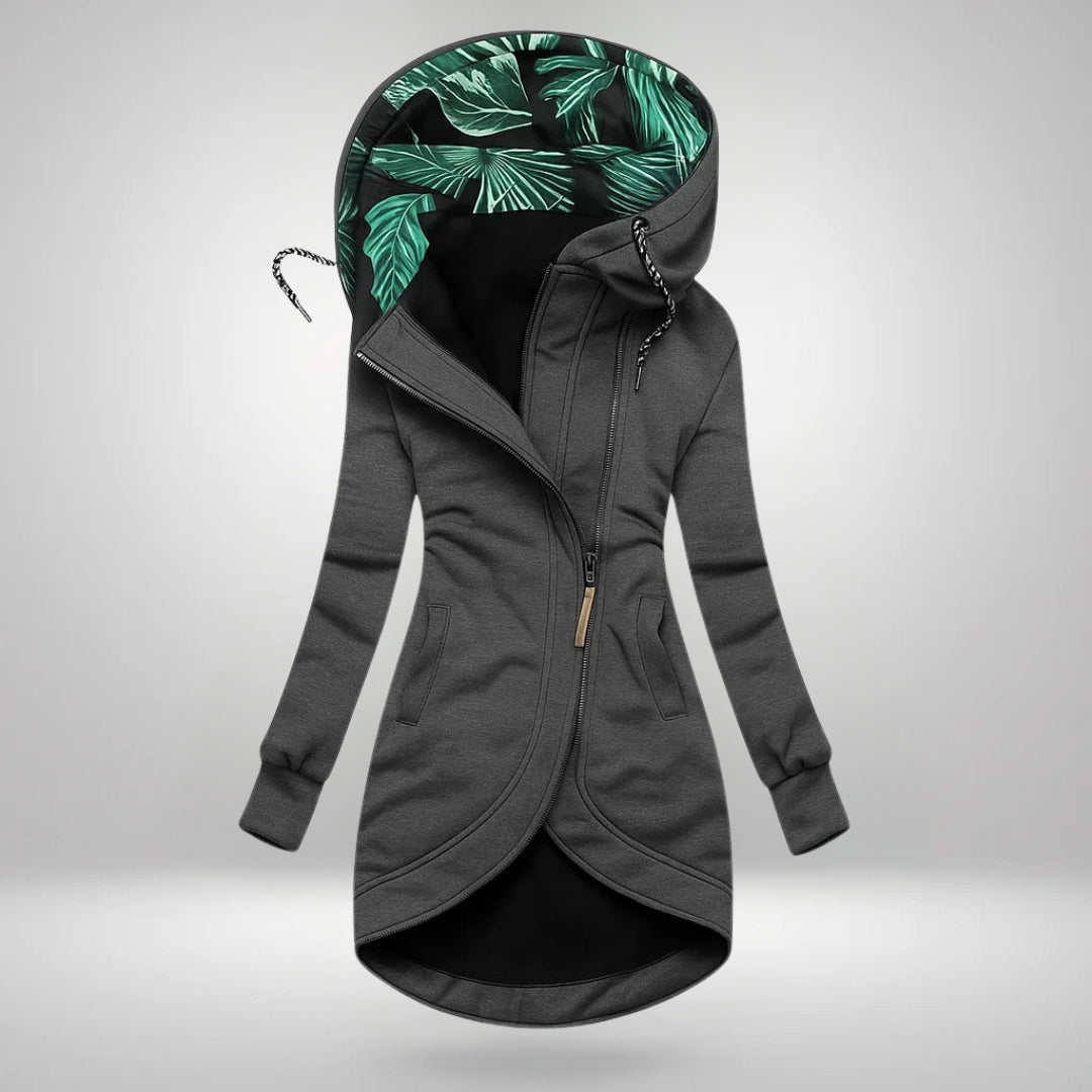Cappotto Lungo Trapuntato da Donna con Cappuccio | Giacca Invernale Calda Antivento