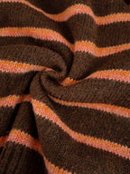 Cardigan Morbido in Maglia a Righe dal Taglio Rilassato
