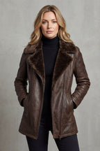 Giacca da Donna in Similpelle con Interno in Montone Shearling