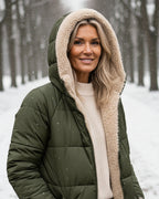 Cappotto Invernale Reversibile da Donna | Lungo e Caldo 2-in-1
