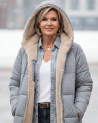 Cappotto Invernale Reversibile da Donna | Lungo e Caldo 2-in-1