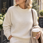 Maglione in Misto Cashmere a Collo Lupetto da Donna