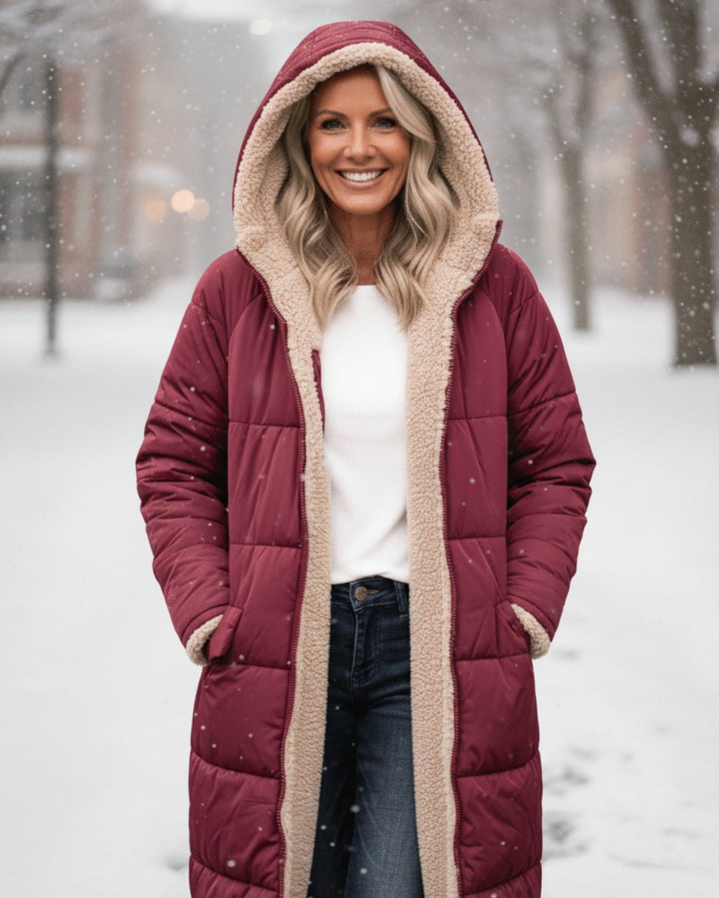 Cappotto Invernale Reversibile da Donna | Lungo e Caldo 2-in-1