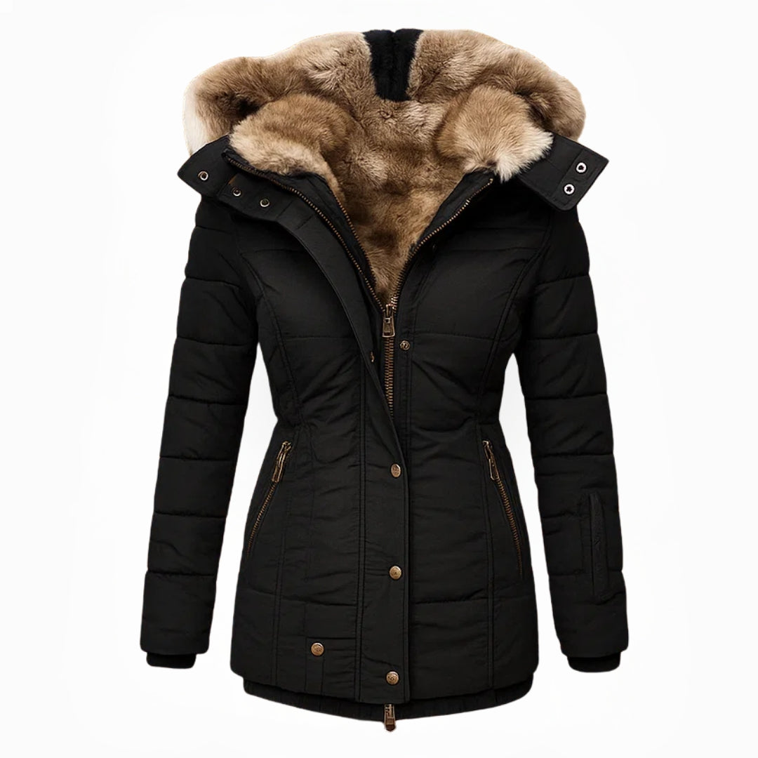 Cappotto Invernale da Donna Caldo e Imbottito | Giacca Antivento Elegante con Cappuccio