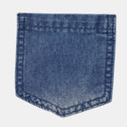 Tuta Intera Donna in Denim Lavato a Gamba Larga con Bottoni