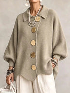 Elegante Cappotto Lungo a Trecce con Taglio Modellante
