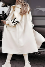 Cappotto Lungo Ibrido da Donna con Cappuccio e Zip | Giacca Invernale Calda con Maniche in Maglia Lavorata e Tasche