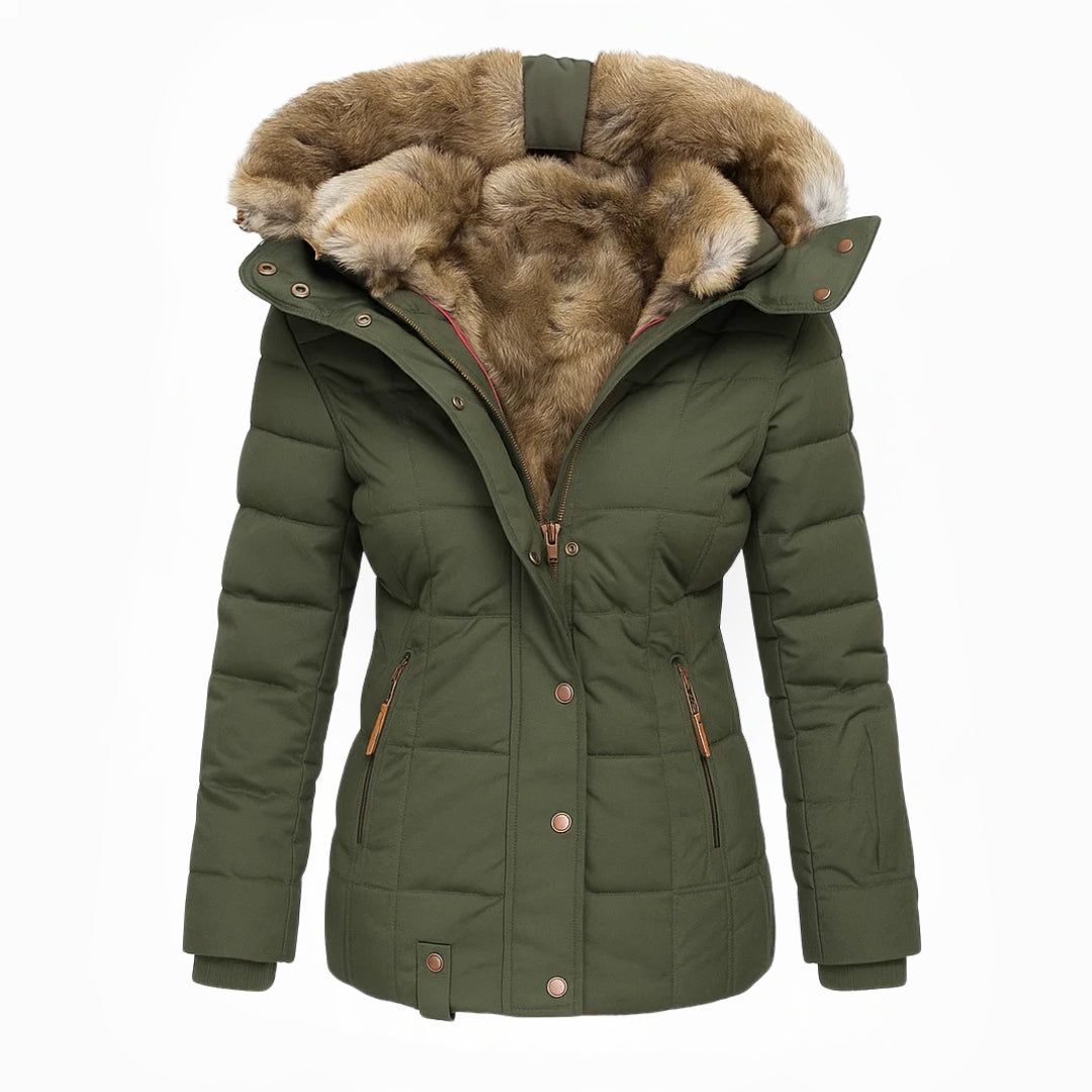 Cappotto Invernale da Donna Caldo e Imbottito | Giacca Antivento Elegante con Cappuccio