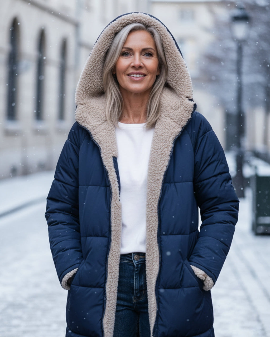 Cappotto Invernale Reversibile da Donna | Lungo e Caldo 2-in-1