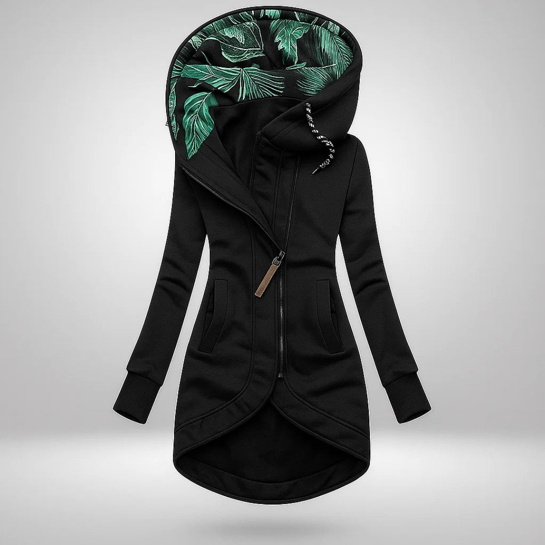 Cappotto Lungo Trapuntato da Donna con Cappuccio | Giacca Invernale Calda Antivento