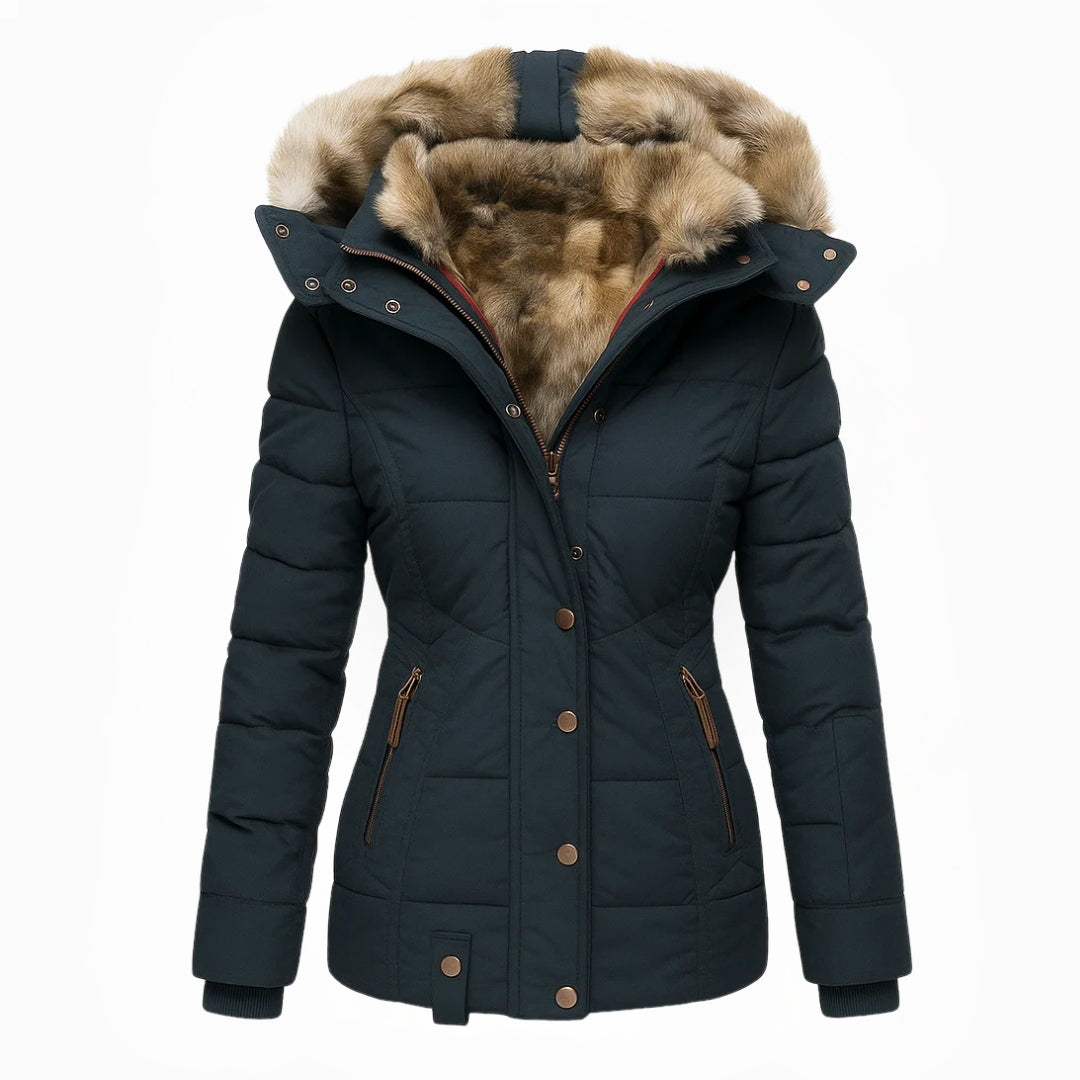 Cappotto Invernale da Donna Caldo e Imbottito | Giacca Antivento Elegante con Cappuccio