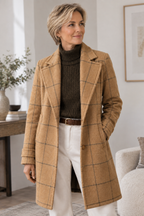Cappotto Invernale Elegante da Donna | Giacca Lunga Calda con Revers Classico