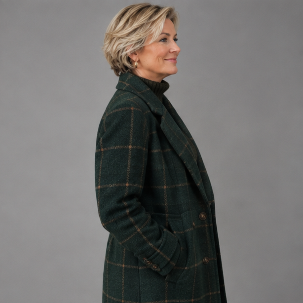 Cappotto Invernale Elegante da Donna | Giacca Lunga Calda con Revers Classico