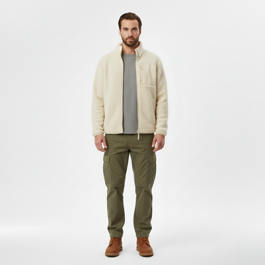 Giacca in Pile Sherpa da Uomo