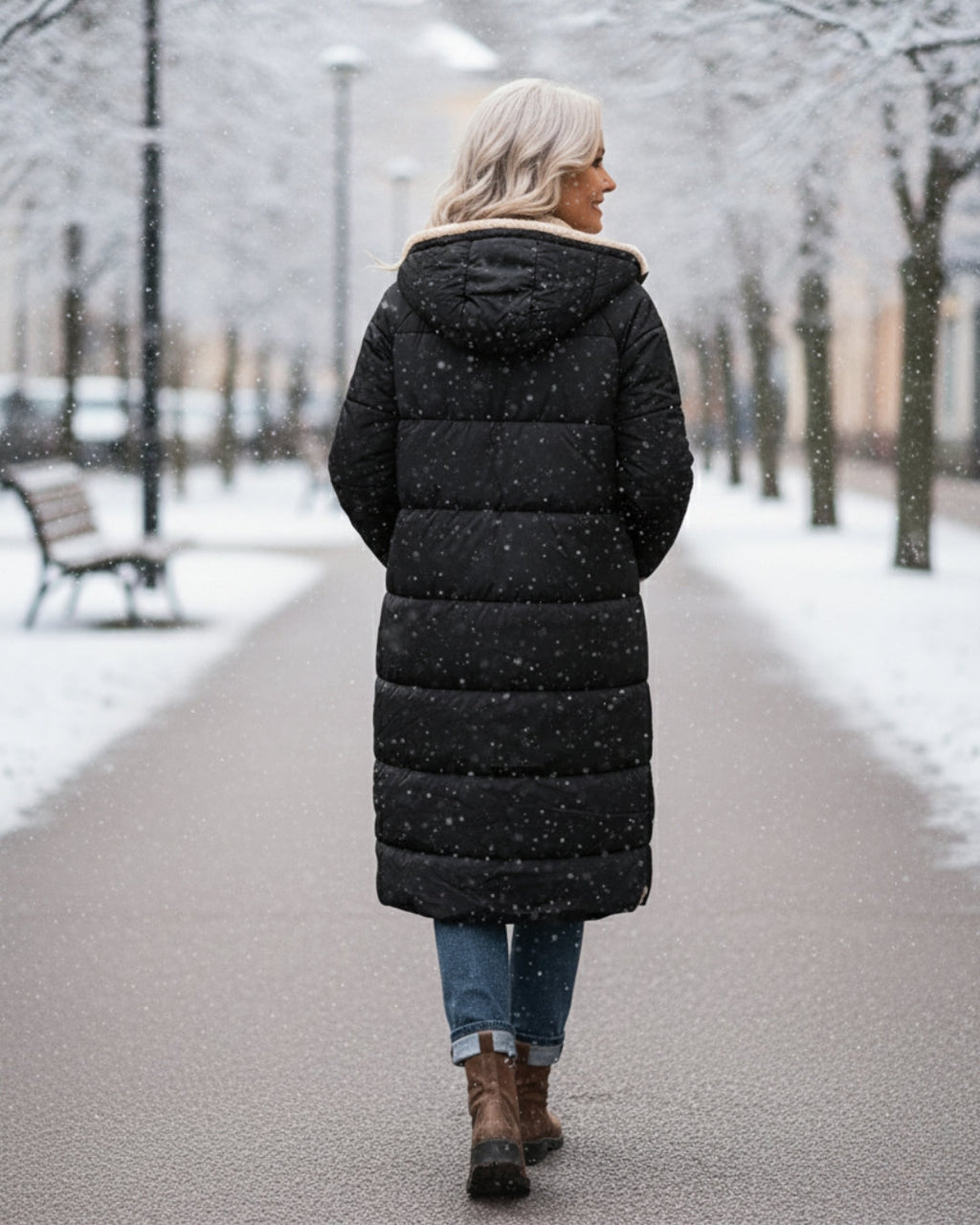 Cappotto Invernale Reversibile da Donna | Lungo e Caldo 2-in-1
