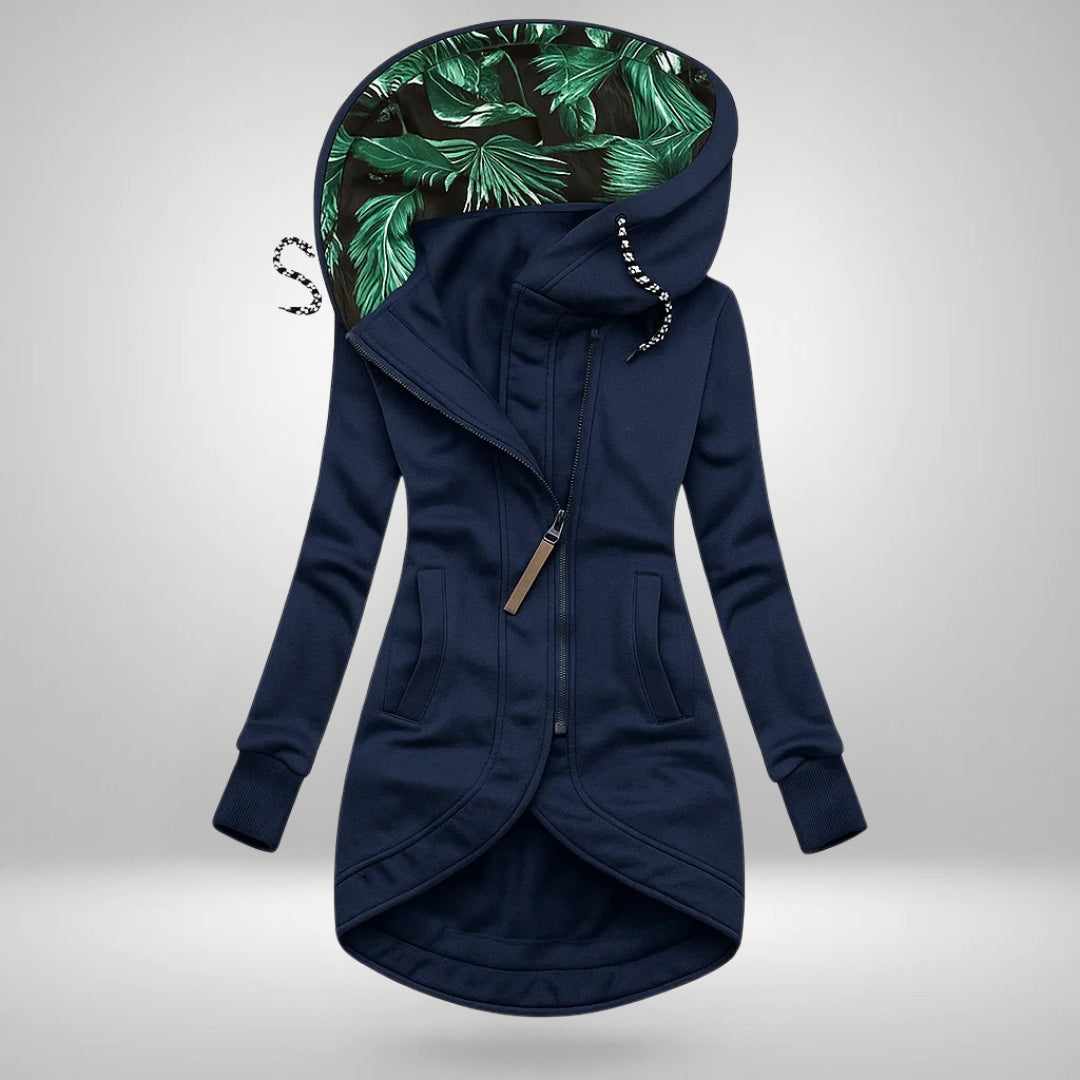 Cappotto Lungo Trapuntato da Donna con Cappuccio | Giacca Invernale Calda Antivento