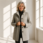 Cappotto Sartoriale da Donna con Bottoni Frontali | Soprabito Elegante a Media Lunghezza