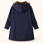 Cappotto Invernale da Donna con Cappuccio e Fodera in Sherpa | Giaccone Caldo con Zip Frontale e Tasche Laterali