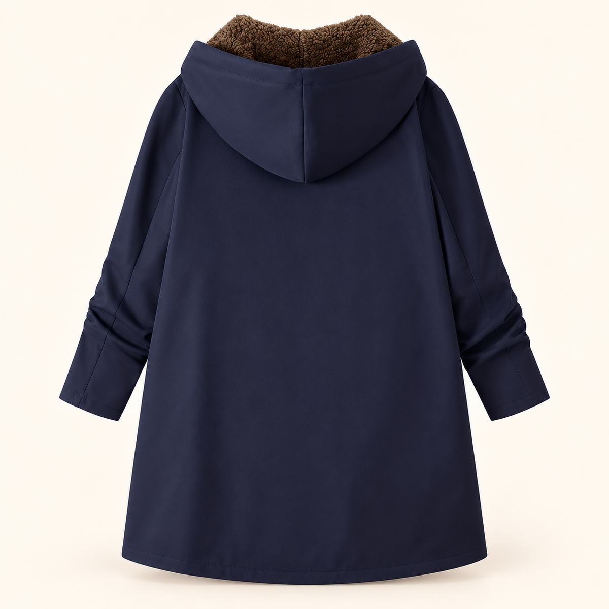 Cappotto Invernale da Donna con Cappuccio e Fodera in Sherpa | Giaccone Caldo con Zip Frontale e Tasche Laterali