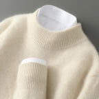 Maglione in Misto Cashmere a Collo Lupetto da Donna