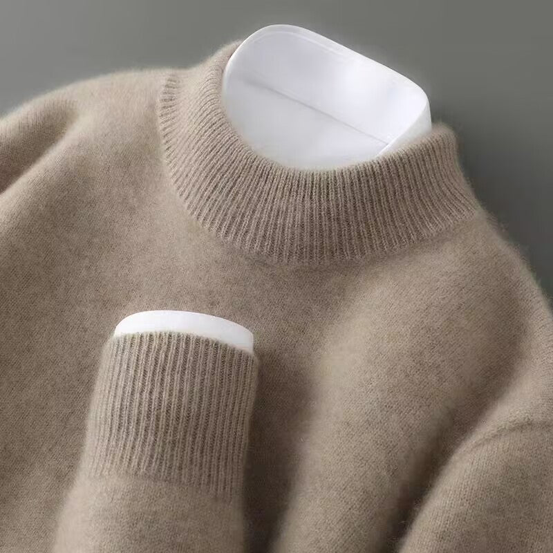 Maglione in Misto Cashmere a Collo Lupetto da Donna