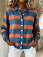 Camicia da Donna in Flanella di Cotone a Quadri | Blusa Classica Invernale a Maniche Lunghe con Colletto e Bottoni