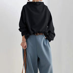 Top da Donna a Collo Alto Morbido e Casual | Maglia a Maniche Lunghe a Collo Rialzato con Taglio Rilassato