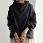 Top da Donna a Collo Alto Morbido e Casual | Maglia a Maniche Lunghe a Collo Rialzato con Taglio Rilassato