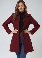 Cappotto Invernale da Donna con Bottoni | Linea Svasata ad A Elegante