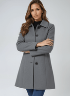 Cappotto Invernale da Donna con Bottoni | Linea Svasata ad A Elegante