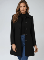Cappotto Invernale da Donna con Bottoni | Linea Svasata ad A Elegante