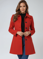 Cappotto Invernale da Donna con Bottoni | Linea Svasata ad A Elegante