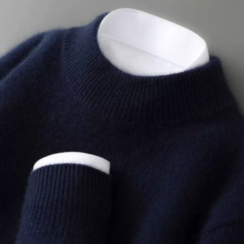 Maglione in Misto Cashmere a Collo Lupetto da Donna