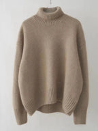 Maglione donna casual a collo alto – Maglia morbida, calda e comoda