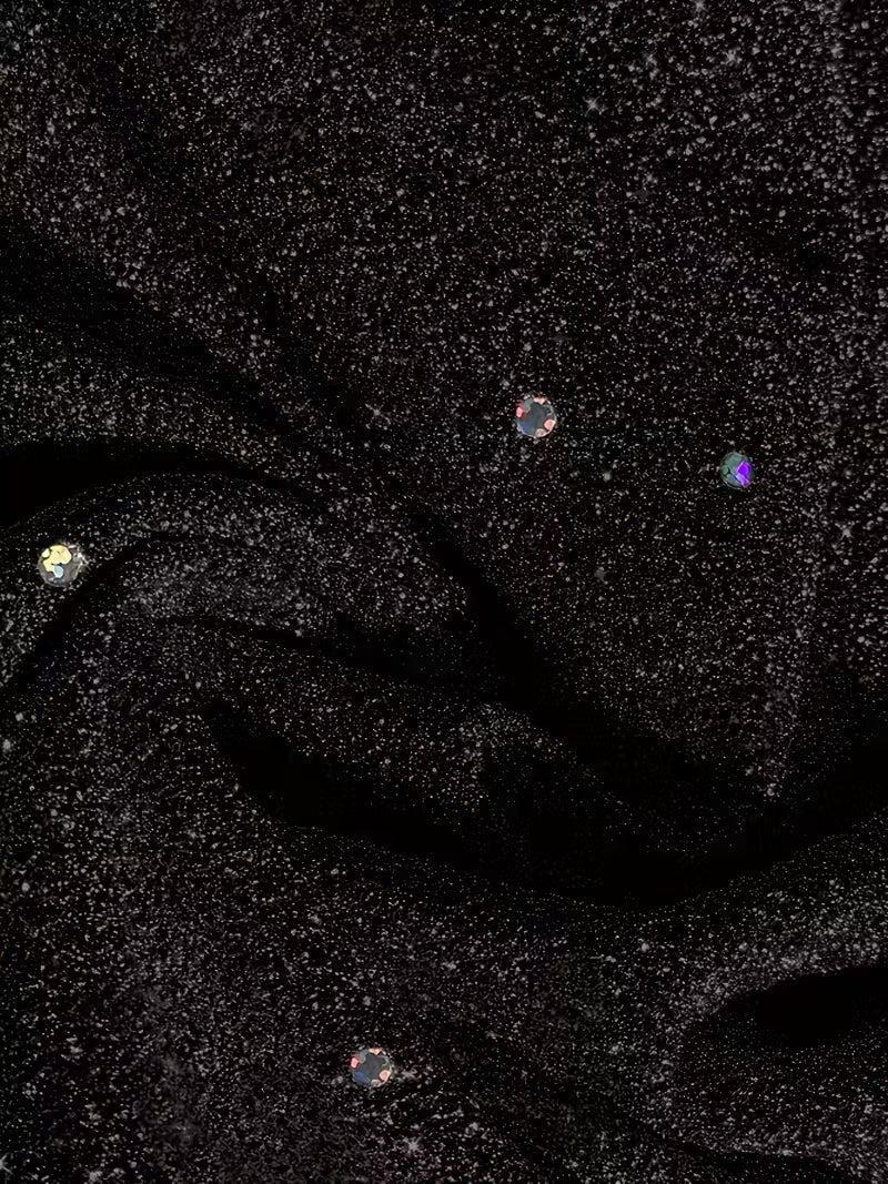 Abito Elegante Midi da Donna con Scollo a V e Lustrini Brillanti | Vestito da Sera Luccicante a Maniche Lunghe