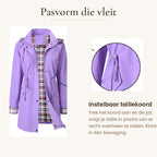 Impermeabile 3 in 1 da Donna con Cappuccio Rimovibile | Giacca a Vento Antipioggia e Antivento