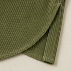 Top da Donna in Velluto a Coste Asimmetrico con Collo a Imbuto | Camicia Morbida a Maniche Lunghe con Bottoni Diagonali e Tasche
