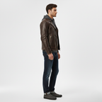 Giacca Biker in Ecopelle da Uomo