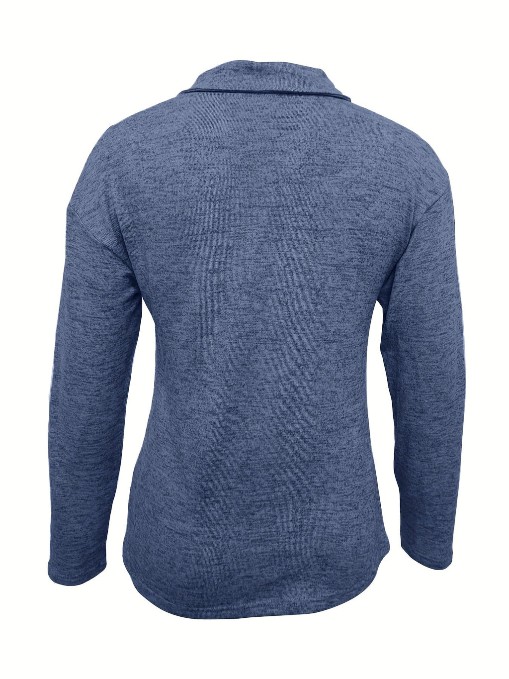 Top Elegante da Donna a Maniche Lunghe con Colletto e Mezza Zip | Blusa Morbida con Scollo a V e Cursore ad Anello