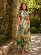 Abito Midi da Donna con Maniche a Pipistrello Drappeggiate | Vestito Elegante a Tubino Morbido