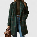 Cappotto Invernale Elegante da Donna | Giacca Lunga Calda con Revers Classico