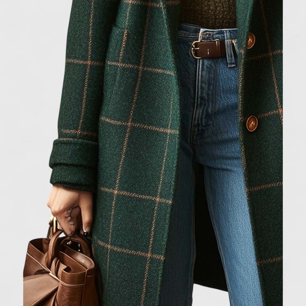Cappotto Invernale Elegante da Donna | Giacca Lunga Calda con Revers Classico
