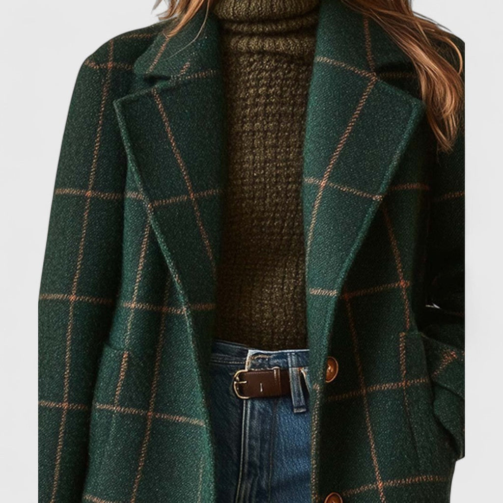 Cappotto Invernale Elegante da Donna | Giacca Lunga Calda con Revers Classico