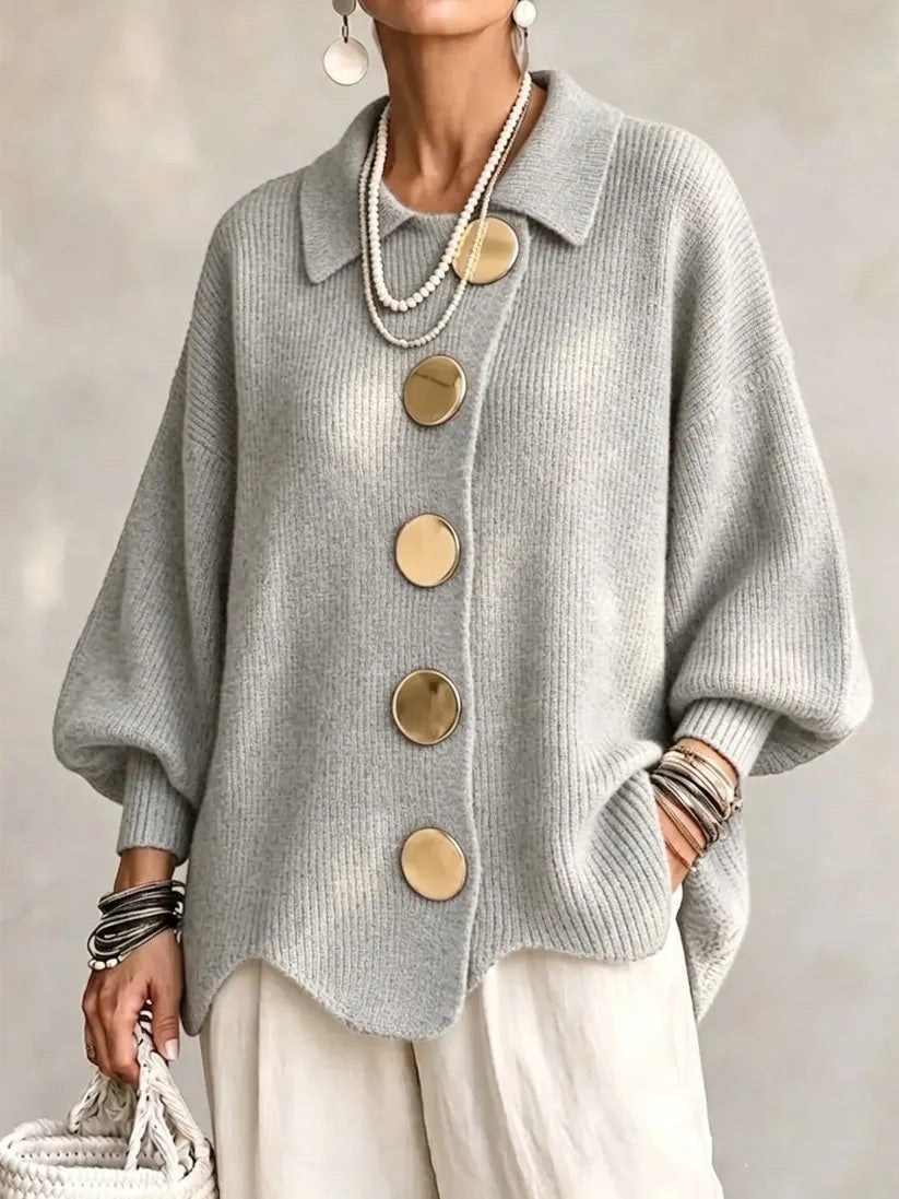 Elegante Cappotto Lungo a Trecce con Taglio Modellante