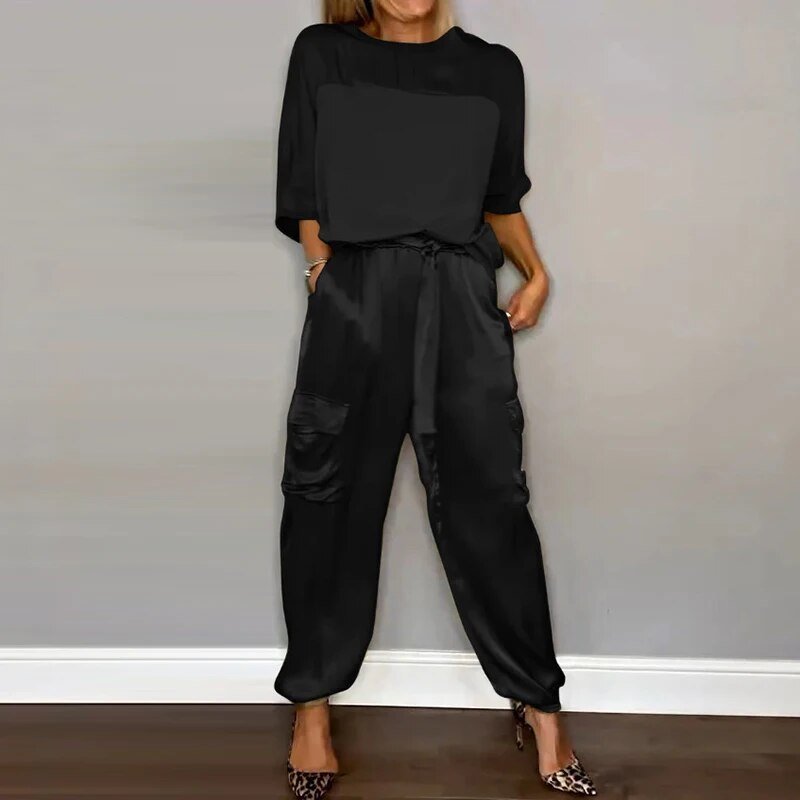 Completo Elegante Due Pezzi da Donna – Set Coordinato Top e Pantaloni Chic