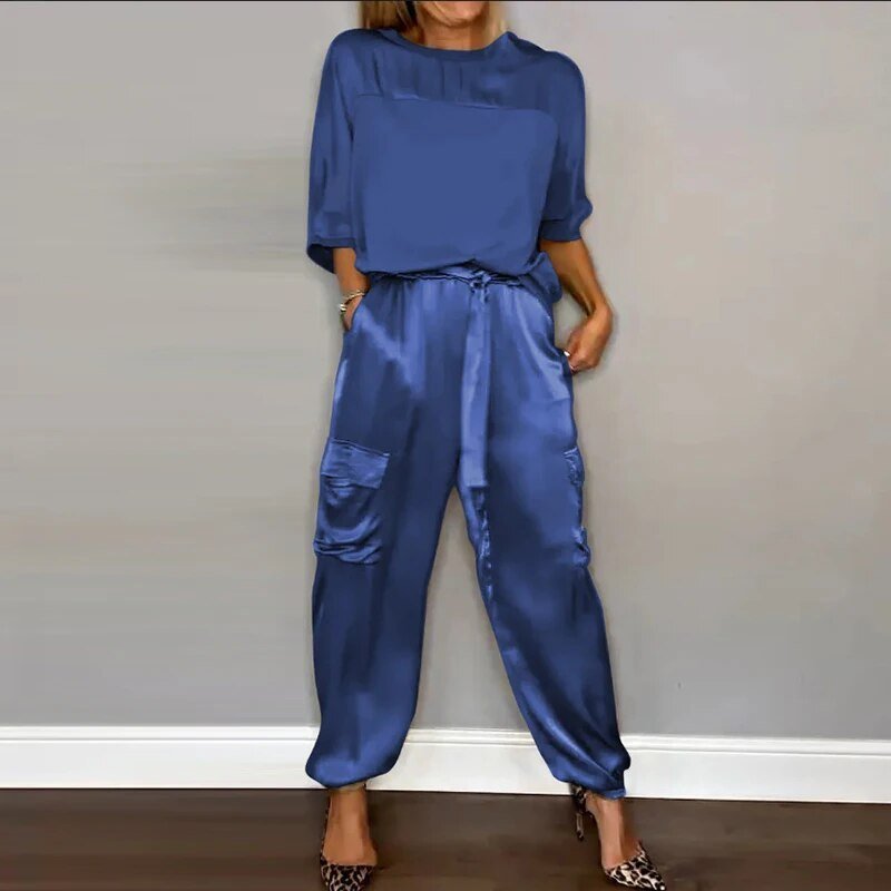 Completo Elegante Due Pezzi da Donna – Set Coordinato Top e Pantaloni Chic