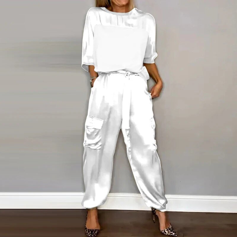 Completo Elegante Due Pezzi da Donna – Set Coordinato Top e Pantaloni Chic