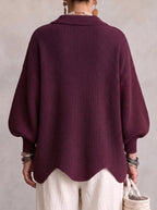 Elegante Cappotto Lungo a Trecce con Taglio Modellante