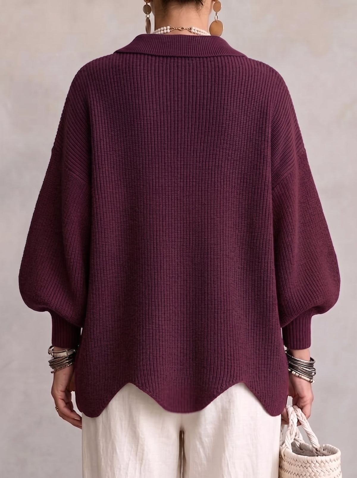 Elegante Cappotto Lungo a Trecce con Taglio Modellante